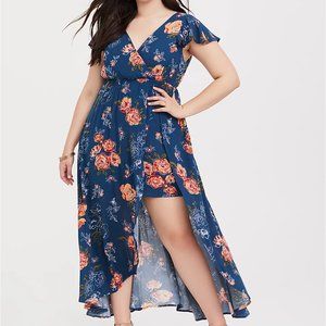 Torrid Floral Walk-Through Dress (Size 2, 18/20)